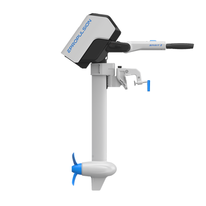 NEW! ePropulsion SPIRIT 2.0 electric outboard with tiller control