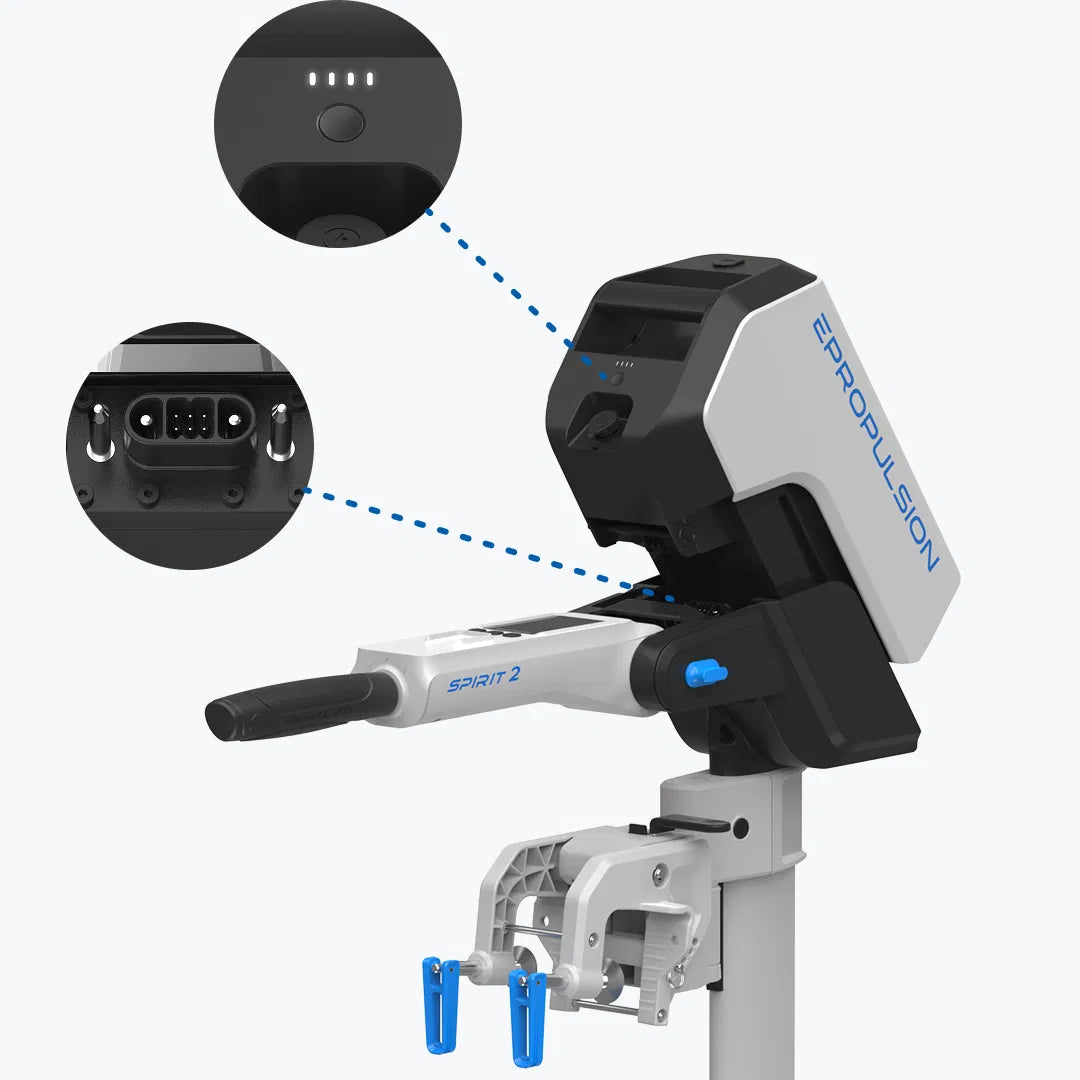 NEW! ePropulsion SPIRIT 2.0 electric outboard with tiller control